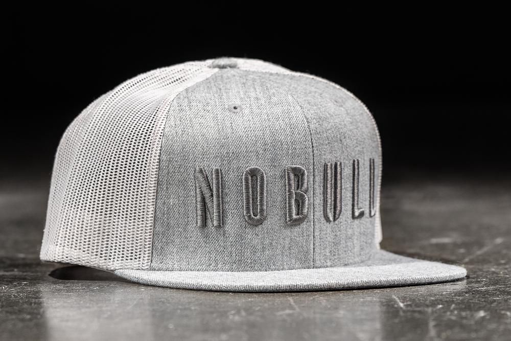 NOBULL Flat-Brim Trucker Şapka - Açık Gri - Turkiye (RJC-370246)